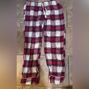 Women’s Red and White Plaid Pajama Pants